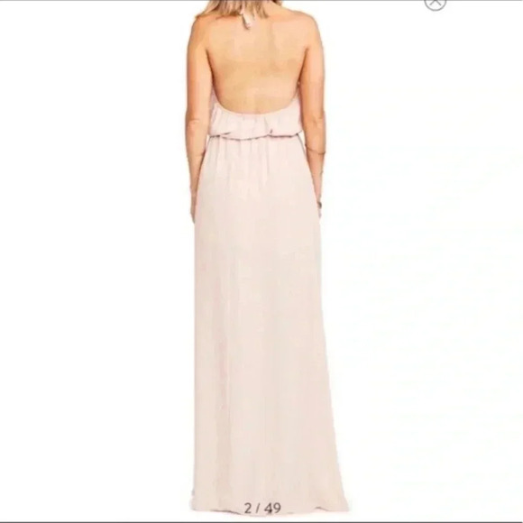 SHOW ME YOUR MUMU HEATHER CHIFFON HALTER DRESS GOWN - Picture 2 of 7